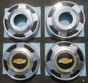 SET OF 4 1973 - 1987 CHEVY 4X4 DOG DISH 10 1/2" HUBCAPS C10 Truck Van 1/2 Ton - Picture 1 of 11