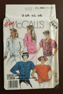 Mc-2945 1980's Top Sewing Pattern McCall's Size Medium 14-16 Uncut - Bild 1 von 3