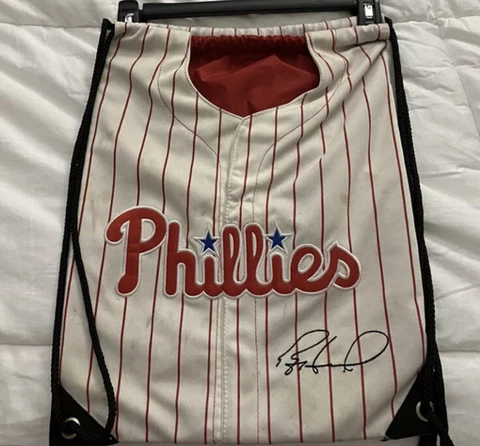 Philadelphia Phillies Howard Number 6 Jersey Drawstring Backpack Vintage Unisex Cover