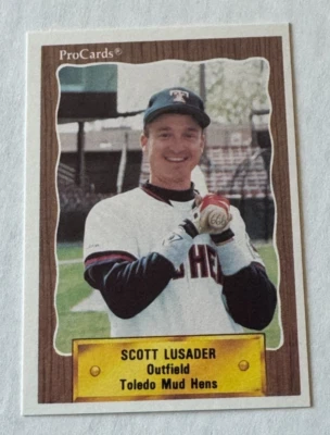 1990 ProCards 163 Scott Lusader 1989 Bill Ripken Homage 666 Satanic Bat CARD Set - Image 1 of 4