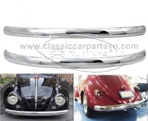 Parachoques VW Escarabajo estilo hoja (1955-1972) por acero inoxidable nuevos - Imagen 1 de 8