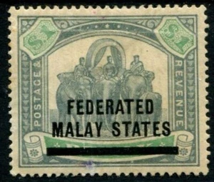 MALAYA FMS 1900 PERAK $1 SG11 MINT CAT £225 - Picture 1 of 2