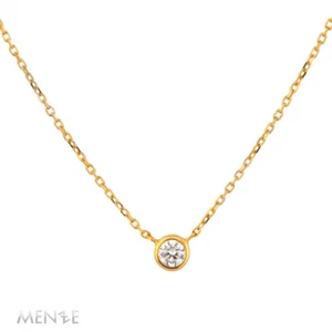 Collier / Kette Solitär 750/- Gelbgold Brillant 0,10 ct. 45 cm by Menze (22688) - Bild 1 von 8