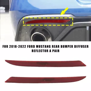 New Red/black Lens Rear Bumper Reflector Tail Light For Ford Mustang 2018-2022* - Foto 1 di 20