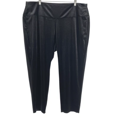 J. Jill Wearever Collection Velvet Pants 3X Black Slim Ankle Pull On PT-2157 - Image 1 of 4