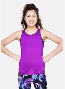 Justice Girl's Activewear 2Fer Tank Top Flush PINK Size 16 NWT - Picture 1 of 2