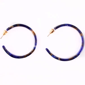 Tortoise Shell Circle Hoop Earrings for Women Statement Hoops - Bild 1 von 25