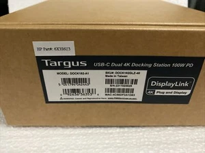 New Targus DOCK182-A1 USB-C Dual 4K Docking Station 100W PD, New - Picture 1 of 2