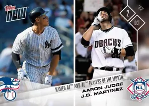 AARON JUDGE / J.D. MARTINEZ - 2017 Topps NOW "AL & NL PLAYERS OF THE MONTH" #683 - Picture 1 of 2