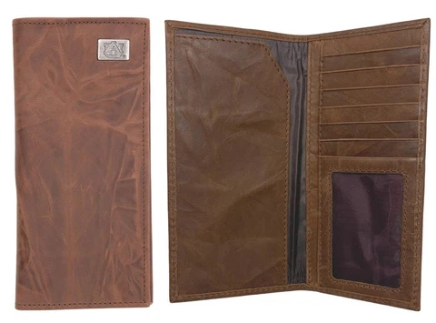 Auburn University Tigers Leather Wallet Brown Checkbook Wallet Cover