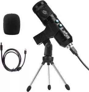 Studio USB Kondensator Mikrofon mit Mikrofonständer Streaming/Aufnahme/Gaming/Podcast - Bild 1 von 9