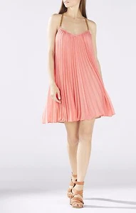NUOVO ABITO PLISSETTATO SENZA MANICHE BCBGMAXAZRIA CAYANNE SJG69D51/M634A TAGLIA XS - Foto 1 di 3