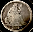 1837 Seated Liberty Dime 10c No Stars Large Date Choice Silver Us Coin