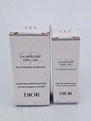 Christian Dior La Mousse Off On Foaming Cleanser Mini Sample 0.17 oz Lot of 2 - Image 1 of 4