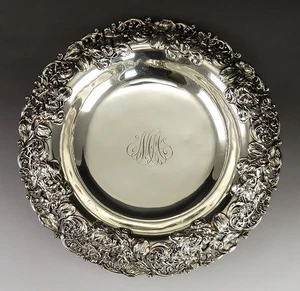 Gorgeous Antique c1900 Sterling Silver Gorham Openwork Floral Centerpiece Bowl - Picture 1 of 8