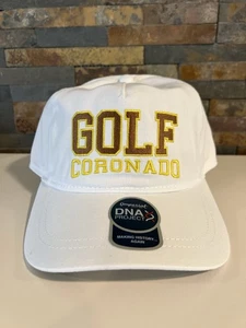Golf Coronado Golfmütze Snapback verstellbar Logo Mütze ~ weiß ~ NEU - Bild 1 von 6