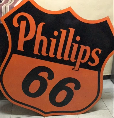 Phillips 66  org Porcelain Enamel Heavy Metal Varaition Sign Double Side - Image 1 of 2