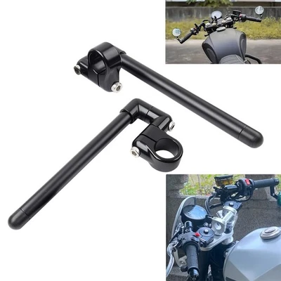 39MM Cafe Racer Bars 7/8'' Motorcycle Clip-On Handlebar Fork Tube Universal - Image 1 of 4