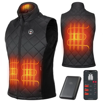 Colete aquecido elétrico feminino jaqueta térmica inverno quente com bateria - Imagem 1 de 4
