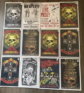 Vintage Rock Band Poster Set für Retro Musikzimmer 18 x 12 Nachdrucke (12er Pack) - Bild 1 von 9