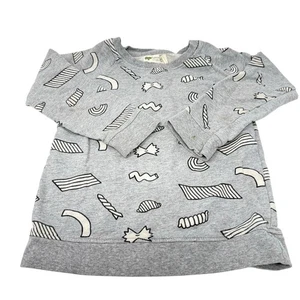 Monica + Andy Grey Pasta Print Toddler Sweatshirt Noodles – Size 3T - Picture 1 of 4