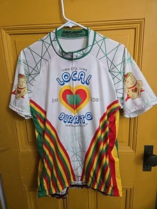 JAKROO Size XL Iowa City, Iowa Local Burrito Est. 2009 ZIP CYCLING JERSEY Top - Picture 1 of 12