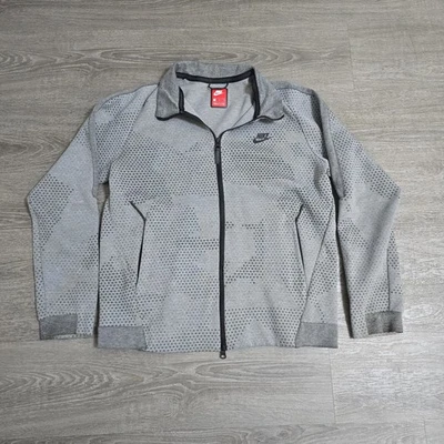 Chaqueta polar Nike Tech 886172 gris negra cremallera calentamiento pista cremallera completa para hombre mediana Foto 1 de 4