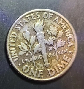 1991 P Roosevelt Dime Mint Error Off Center - Picture 1 of 8