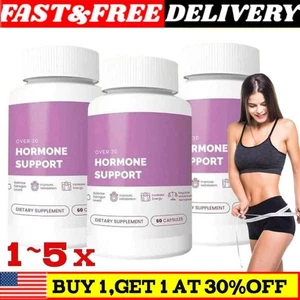 1 ~ 5X Alegre Más de 30 Apoyo Hormonal | Suplemento para Menopausia para Mujeres | 60 Unidades - Imagen 1 de 13