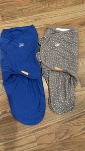 SwaddleMe Swaddle, 2 Pack, Size Large, Blue And Grey - Picture 1 of 3