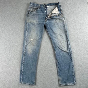 Levi's 501 XX Jeans Men's 34x36 Blue Fade Button Fly Straight Western Distressed - Picture 1 of 8