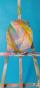 Leinwand Bild Oval Form Graffiti Custom Paint - Bild 1 von 1