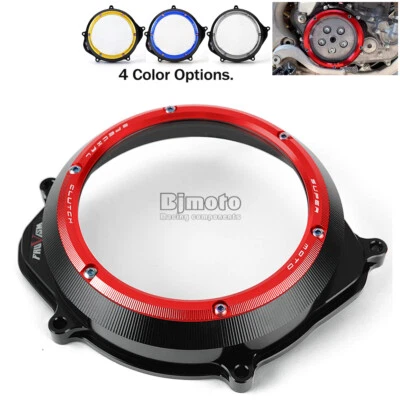 CNC Racing Clear Clutch Cover For Honda CRF450R 2009-2016 Red Foto 1 de 4