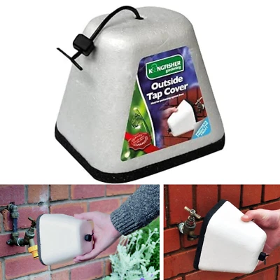 Outside Tap Cover Insulated Polystyrene Thermal Frost Protector Tap Jacket - Image 1 of 4