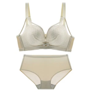 Sissy Men Bras Set Wireless Brassiere Push Up Bra Sexy Lingerie Briefs Underwear - Picture 1 of 15