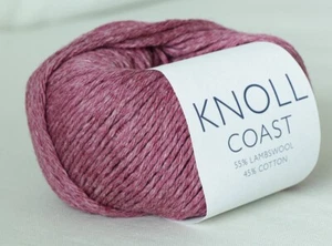 Knoll Coast yarn, 55% Lambswool & 45% Cotton, 6 x 50g balls in Plum - Picture 1 of 1