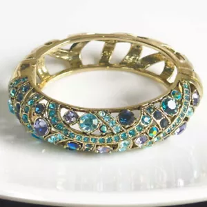 Neu Heidi Daus Boho Kristall Oval Armreif Manschette Chic Damen Party Urlaub Schmuck - Bild 1 von 6