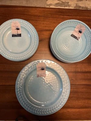 Artisan De Luxe Turquoise MELAMINE Bowls, Salad, Dinner Plates Set 12 Pieces - Image 1 of 4