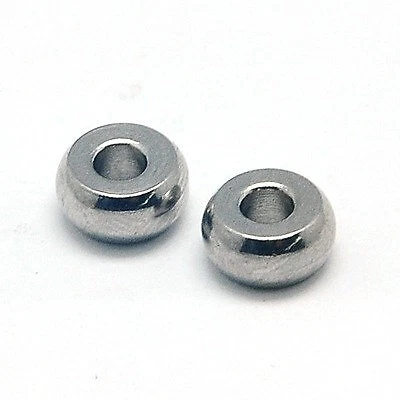 20 cuentas espaciadoras de acero inoxidable 6 mm x 3 mm - MT246 Foto 1 de 1