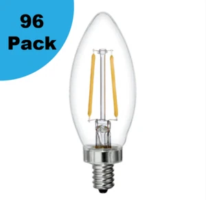 GE Soft White B10C / E12 Candelabra Bulbs 60W EQ Decorative Ceiling Fan 2700k - Picture 1 of 5