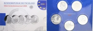Germany Official Blister With 5 Piece Silver Commemorative Coins 2006 Pf - Picture 1 of 1
