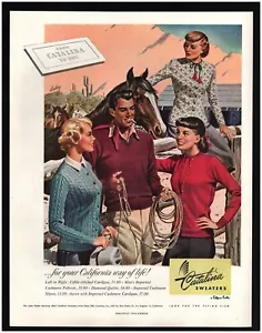 1948 Catalina Pullover Originaldruck Anzeige ~ California Rancho Life - Bild 1 von 1