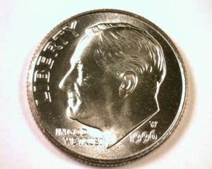 1996-W ROOSEVELT DIME SUPERB UNCIRCULATED SUPERB UNC. NICE ORIGINAL COIN - Picture 1 of 2