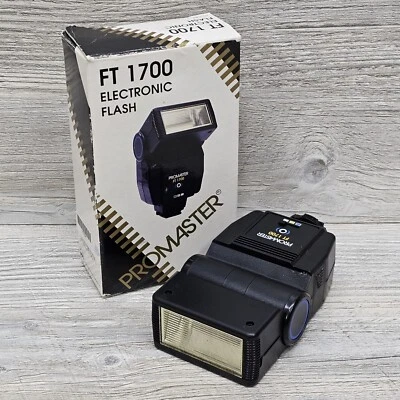 Promaster FT 1700 Compact Electronic Flash Unit Photography Photos 7062 Orig Box - Image 1 of 4