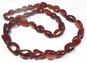 100% Natural African Hessonite Garnet Nugget Gems Beads 8-19mm 18"Strand GV-3927 - Picture 1 of 10