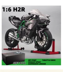 1:6 Kawasaki H2R Bootable Sprayable Dynamic Metal MC Model, Sound,Light, Smoke - Picture 1 of 17