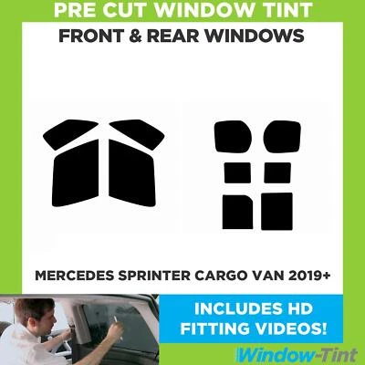 For Mercedes Sprinter Cargo Van 2019+ Pre Cut Window Tint Full Front & Rear - Image 1 of 4