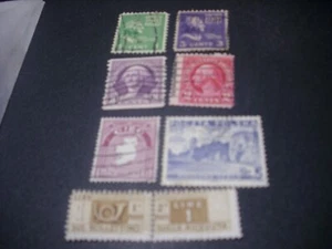 7 verschiedene Briefmarken alle über 50 Jahre alt - 4 sind USA - Bild 1 von 1