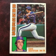 1984 Topps TIFFANY Set DAVE HOSTETLER #62 TEXAS RANGERS - NM/MINT+ *HIGH GRADE*
