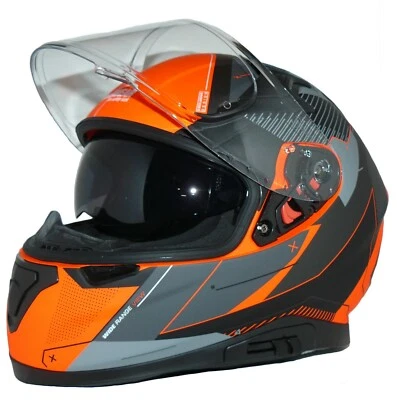Motorradhelm Integralhelm mit integrierter Sonnenblende 917-OG matt Gr. XS-XXL - Bild 1 von 4